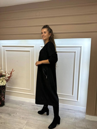 Misswhence 34002 Siyah Uzun Güderi Tunik