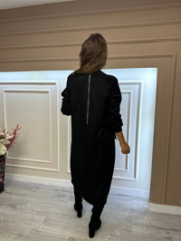 Misswhence 34002 Siyah Uzun Güderi Tunik
