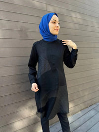 Misswhence 34024 Siyah Patch Tunik