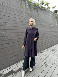 Misswhence 34027 Mor İpek Tunik