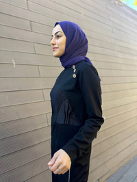 Misswhence 34044 Siyah Patch Detaylı Kısa Tunik