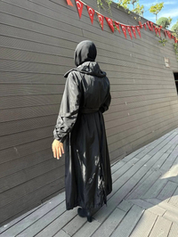 Misswhence 34515 Siyah Yakası Kapitone Trençkot