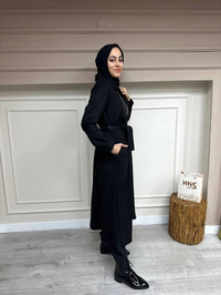 Misswhence 34520 Siyah Zımba Detaylı Kap