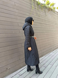Misswhence 34525 Siyah Şişme Kaban