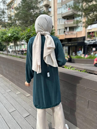 Misswhence 35010 Zümrüt İpek Tunik