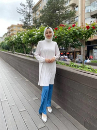 Misswhence 35025 Bej Penye Tunik
