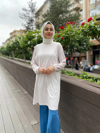 Misswhence 35025 Bej Penye Tunik