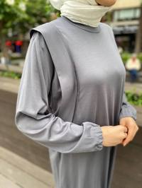 Misswhence 35025 Gri Penye Tunik
