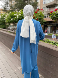Misswhence 35025 Mavi Penye Tunik