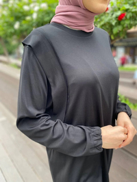 Misswhence 35025 Siyah Penye Tunik