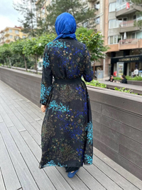 Misswhence 35309 Siyah Arkası Desenli Gömlek Kap