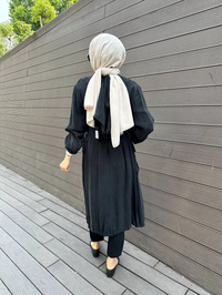 Misswhence 35410 Siyah İpek Ara Boy İpek Kap