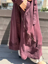 Misswhence 35500 Bordo Fermuar Ve Desenli Ferace