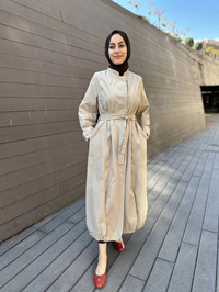 Misswhence 35503 Taş Etek Ucu Büzgülü Yırtmaçlı Kap