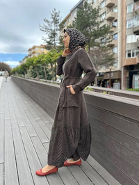 Misswhence 35511 Kahve Lazer Detay İpek Kap