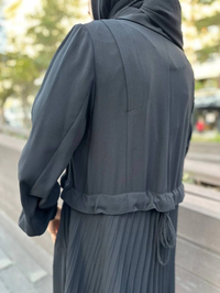 Misswhence 35516 Siyah Arkası Pilise Detaylı Kap