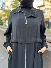 Misswhence 35516 Siyah Arkası Pilise Detaylı Kap