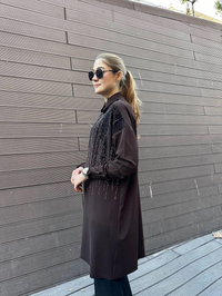 Misswhence 36012 Kahve Pullu Tunik