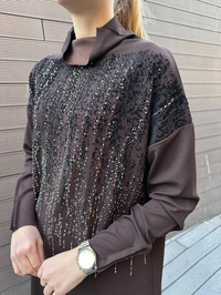 Misswhence 36012 Kahve Pullu Tunik