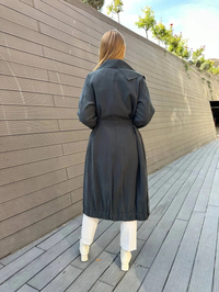 Misswhence 36404 Siyah Trençkot