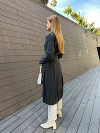 Misswhence 36404 Siyah Trençkot