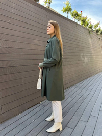 Misswhence 36412 Haki Çıtçıtlı Gömlek Kap