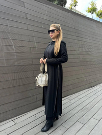 Misswhence 36501 Siyah Kapüşonlu Kap