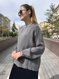 Misswhence 37004 Gri İpek Tunik