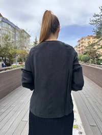 Misswhence 37004 Siyah İpek Tunik
