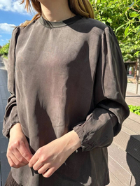 Misswhence 37019 Kahverengi İpek Kısa Tunik