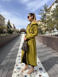 Misswhence 37401 Yeşil Keten Kap
