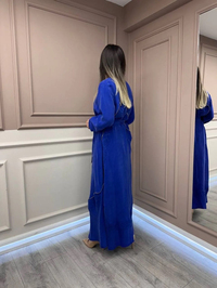Misswhence 37800 Saks Fermuarlı İşlemeli Elbise