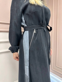 Misswhence 37829 Siyah Yanı Detaylı İpek Elbise