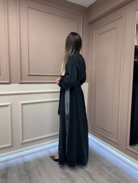 Misswhence 37829 Siyah Yanı Detaylı İpek Elbise
