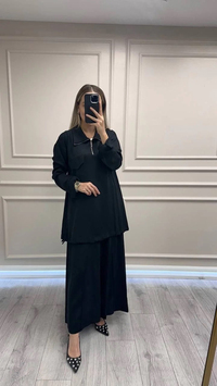Misswhence 38008 Siyah Pantolonlu Takım