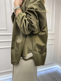 Misswhence 38031 Haki Dikiş Detaylı Tunik