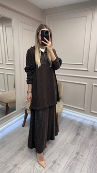 Misswhence 38034 Kahverengi İkili Takım