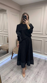 Misswhence 38219 Siyah Dantelli Takım