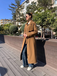 Misswhence 38500 Camel Cep Detaylı Kap