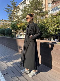 Misswhence 38500 Siyah Cep Detaylı Kap