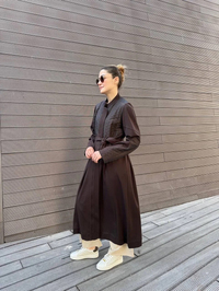 Misswhence 38527 Kahverengi Kapitone Detaylı Kap
