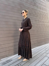 Misswhence 38528 Kahverengi Dantel Detaylı Kap