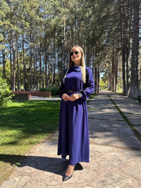 Misswhence 38800 Mor Kadife Detaylı Elbise