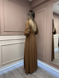 Misswhence 38803 Camel Fermuar Detaylı Elbise