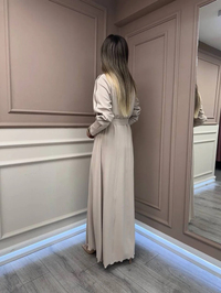 Misswhence 38803 Ekru Fermuar Detaylı Elbise