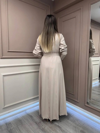 Misswhence 38803 Ekru Fermuar Detaylı Elbise