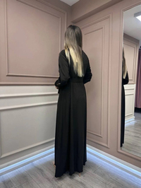 Misswhence 38803 Kahverengi Fermuar Detaylı Elbise