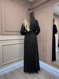 Misswhence 38803 Kahverengi Fermuar Detaylı Elbise