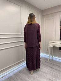 Misswhence 39002 Bordo Tunik Etek Takım