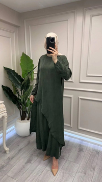 Misswhence 39003 Yeşil Tunik Takım